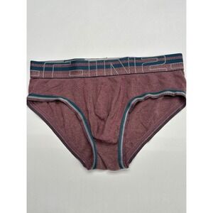 CIN2 Men's Briefs Underwear Small S Maroon Stretch Comfort Casual Basics